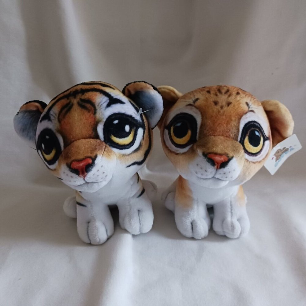 2 Goffa International Plush Tiger Boy & Girl‎ Cubs
